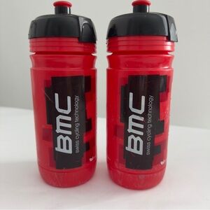 2 Elite BMC Water Bottles Red